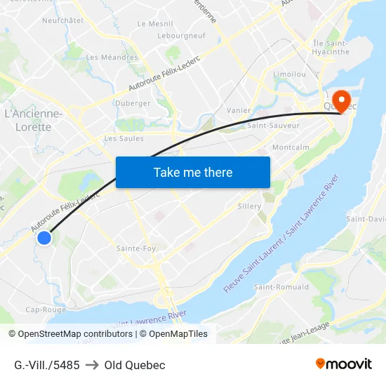 G.-Vill./5485 to Old Quebec map