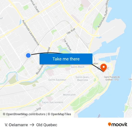 V.-Delamarre to Old Quebec map