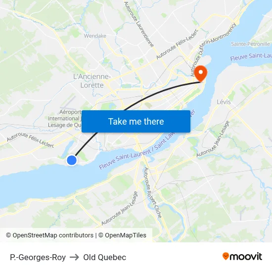 P.-Georges-Roy to Old Quebec map