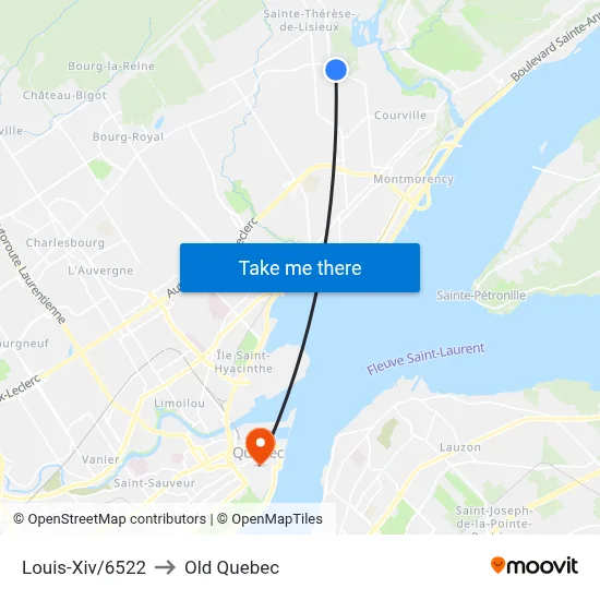 Louis-Xiv/6522 to Old Quebec map