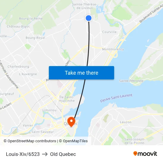 Louis-Xiv/6523 to Old Quebec map