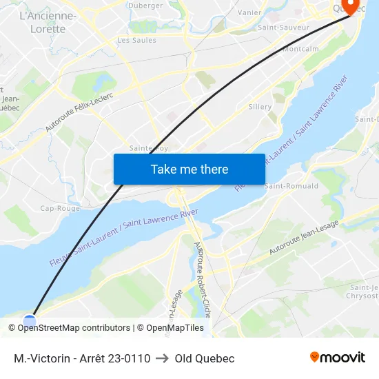 M.-Victorin - Arrêt 23-0110 to Old Quebec map