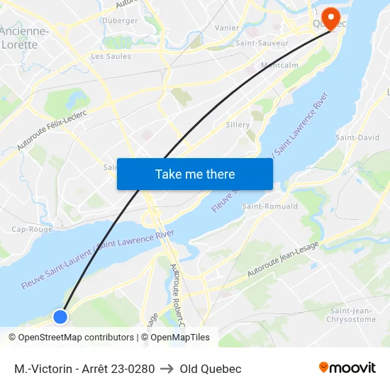M.-Victorin - Arrêt 23-0280 to Old Quebec map