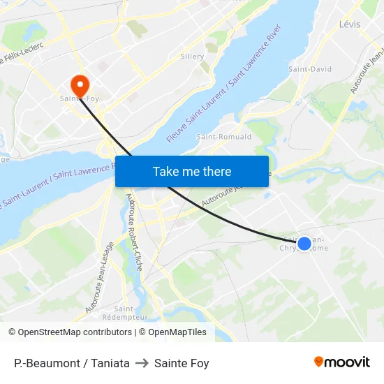 P.-Beaumont / Taniata to Sainte Foy map