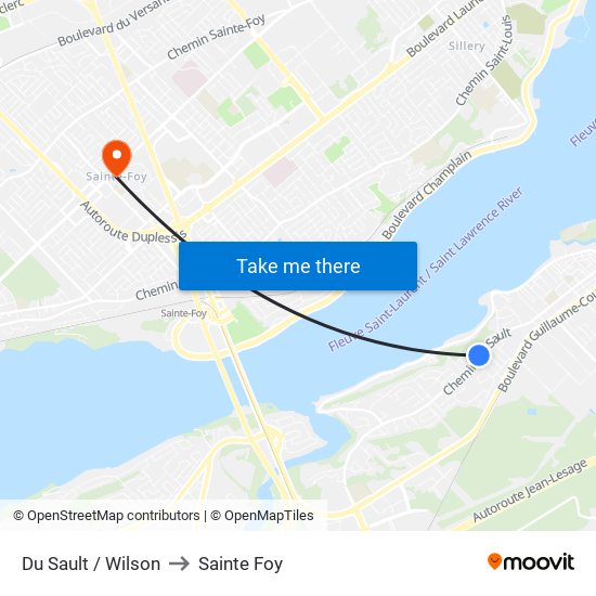 Du Sault / Wilson to Sainte Foy map