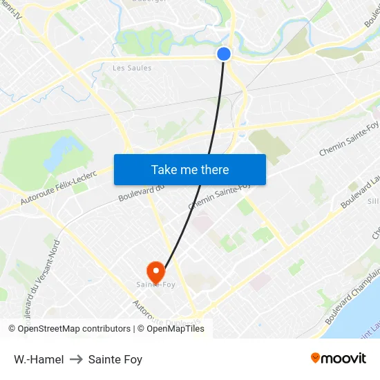 W.-Hamel to Sainte Foy map