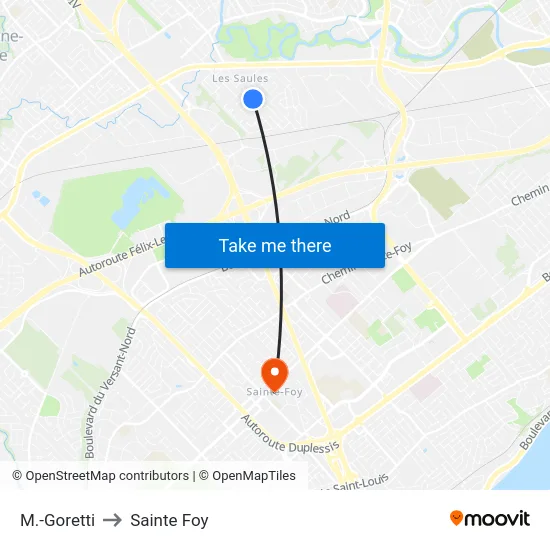 M.-Goretti to Sainte Foy map