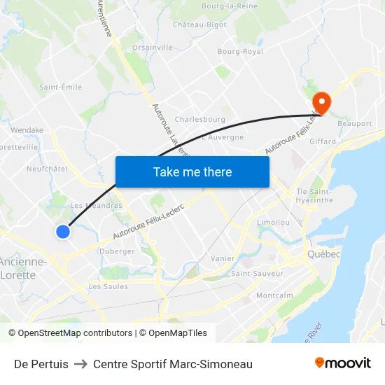 De Pertuis to Centre Sportif Marc-Simoneau map
