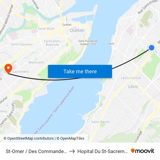 St-Omer / Des Commandeurs to Hopital Du St-Sacrement map