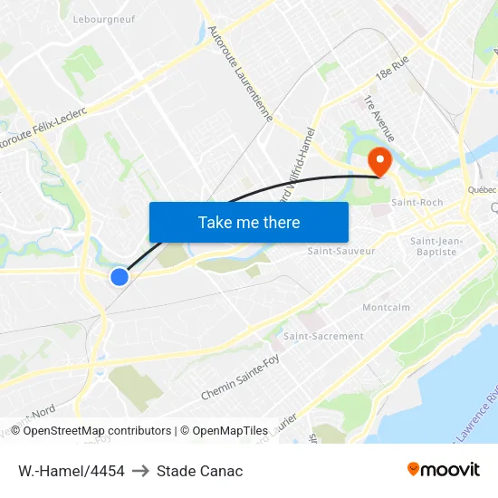 W.-Hamel/4454 to Stade Canac map