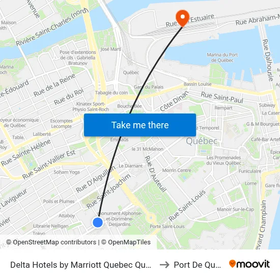 Delta Hotels by Marriott Quebec Quebec City to Port De Quebec map