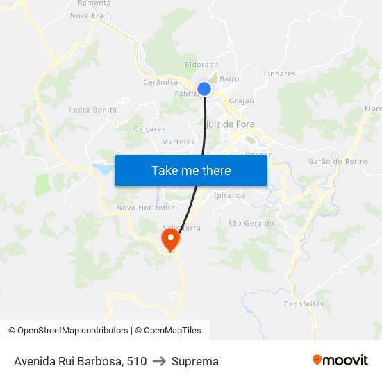 Avenida Rui Barbosa, 510 to Suprema map