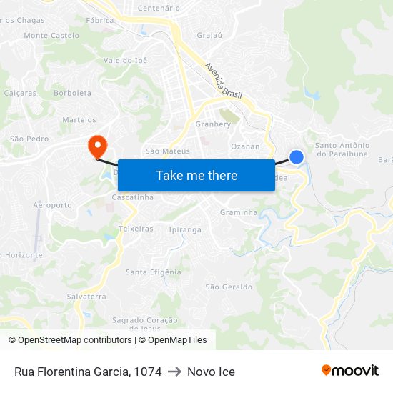 Rua Florentina Garcia, 1074 to Novo Ice map