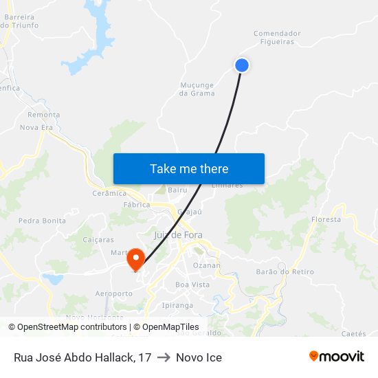 Rua José Abdo Hallack, 17 to Novo Ice map