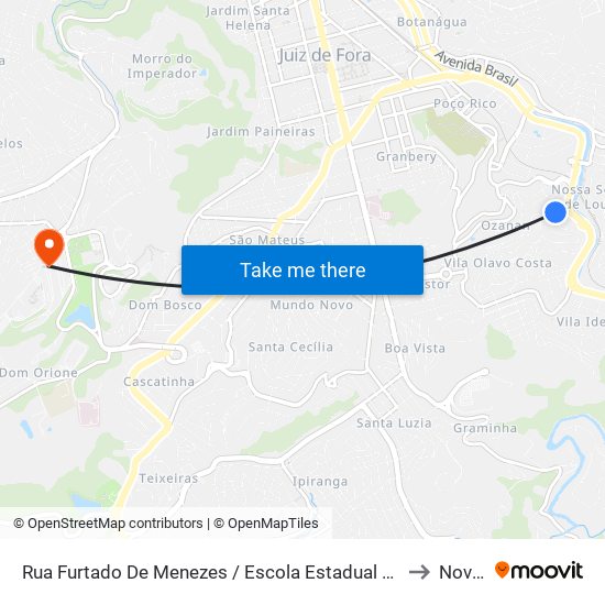 Rua Furtado De Menezes / Escola Estadual Teodorico Ribeiro De Assis to Novo Ice map