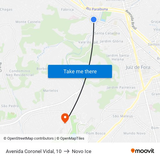 Avenida Coronel Vidal, 10 to Novo Ice map