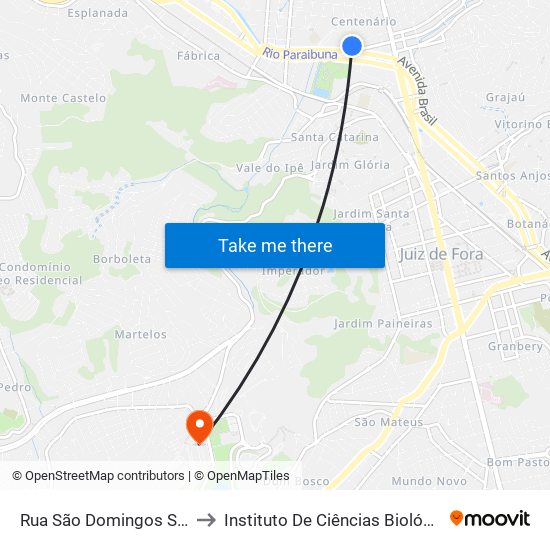 Rua São Domingos Sávio, 37 to Instituto De Ciências Biológicas - Icb map