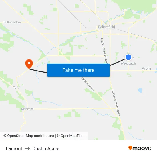 Lamont to Dustin Acres map