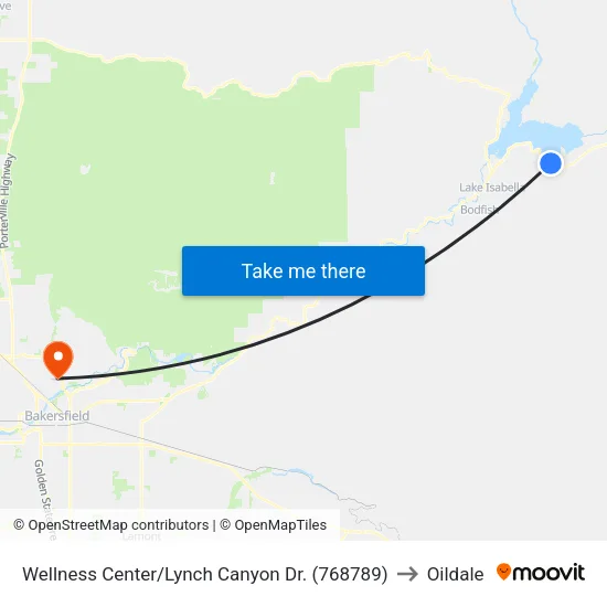 Wellness Center/Lynch Canyon Dr. (768789) to Oildale map