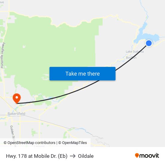 Hwy. 178 at Mobile Dr. (Eb) (768793) to Oildale map