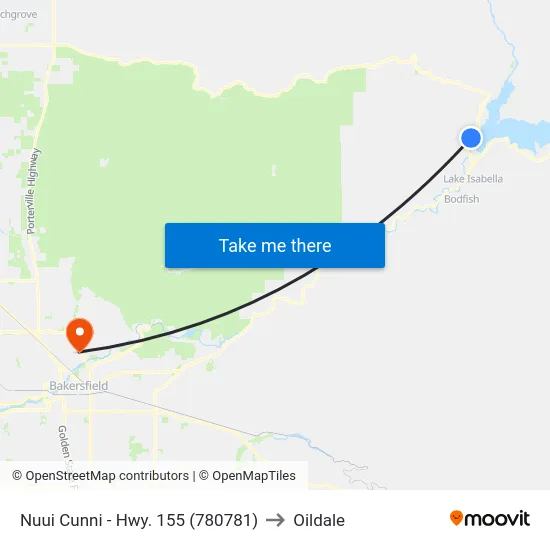 Nuui Cunni - Hwy. 155 (780781) to Oildale map
