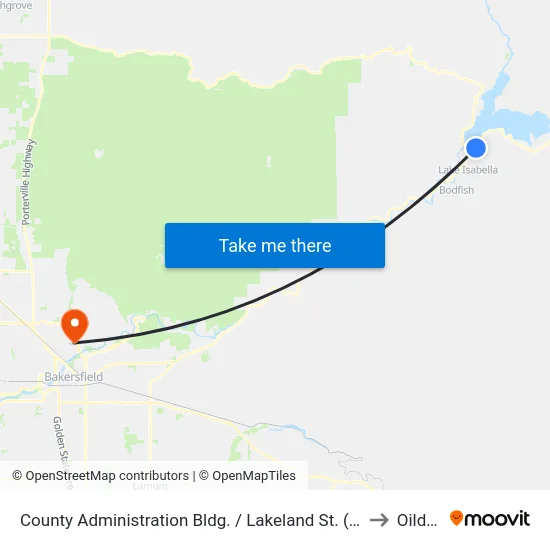 County Administration Bldg. / Lakeland St. (760770) to Oildale map