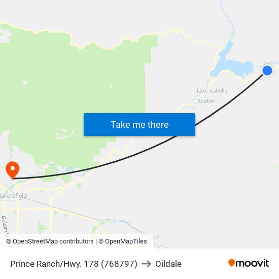 Prince Ranch/Hwy. 178 (768797) to Oildale map