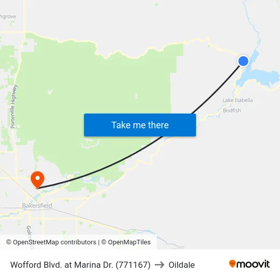 Wofford Blvd. at Marina Dr. (771167) to Oildale map