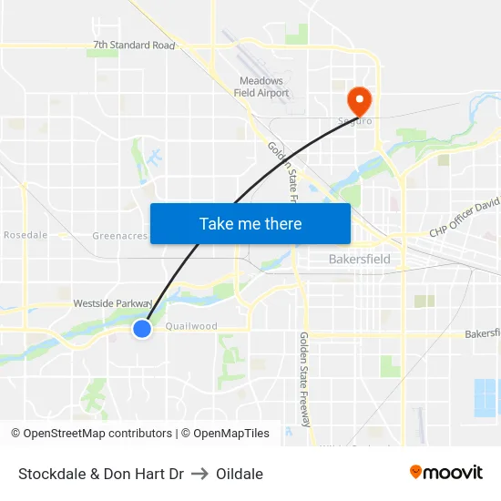 Stockdale & Don Hart Dr to Oildale map