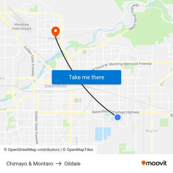 Chimayo & Montaro to Oildale map
