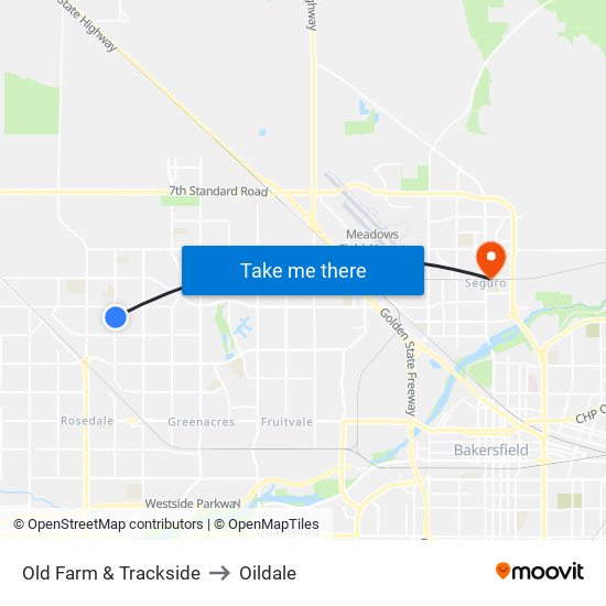 Old Farm & Trackside to Oildale map