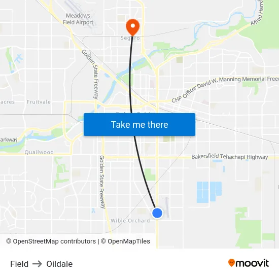 Field to Oildale map
