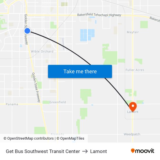 Get Bus Southwest Transit Center to Lamont map