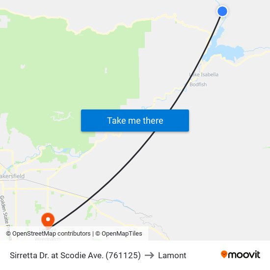 Sirretta Dr. at Scodie Ave. (761125) to Lamont map