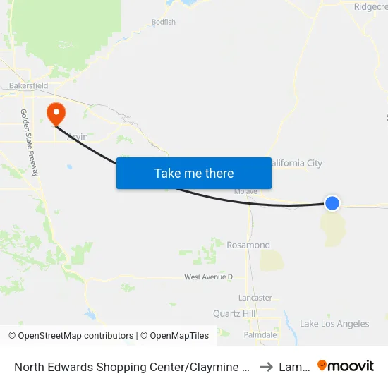 North Edwards Shopping Center/Claymine Rd. (760819) to Lamont map