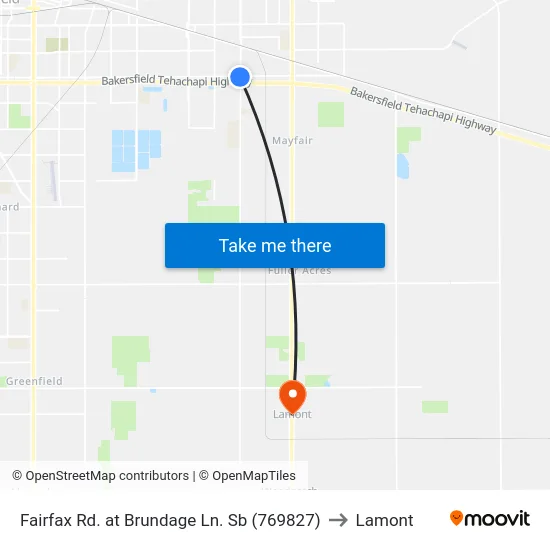 Fairfax Rd. at Brundage Ln. Sb (769827) to Lamont map