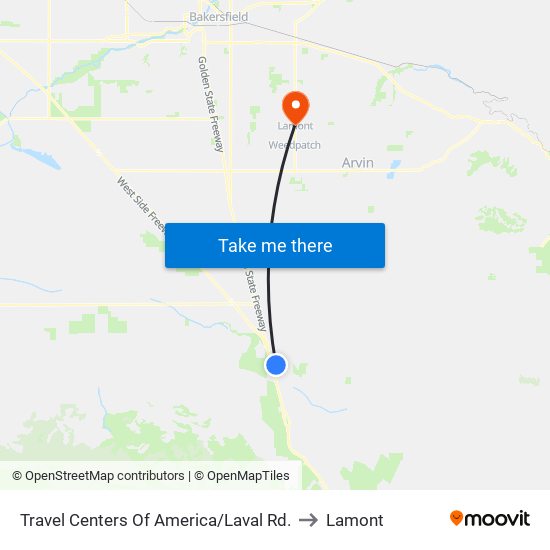 Travel Centers Of America/Laval Rd. to Lamont map