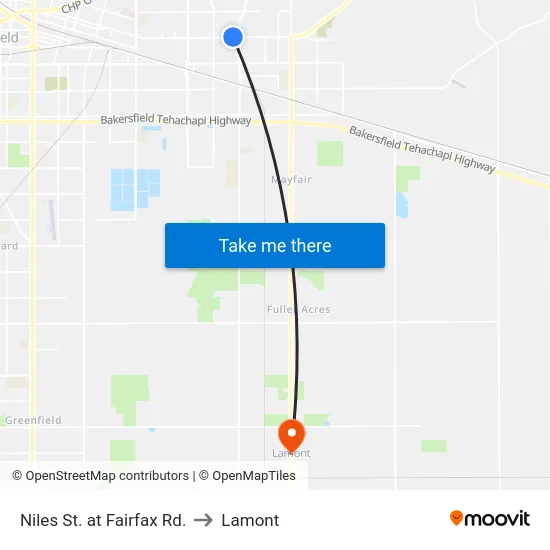 Niles St. at Fairfax Rd. to Lamont map