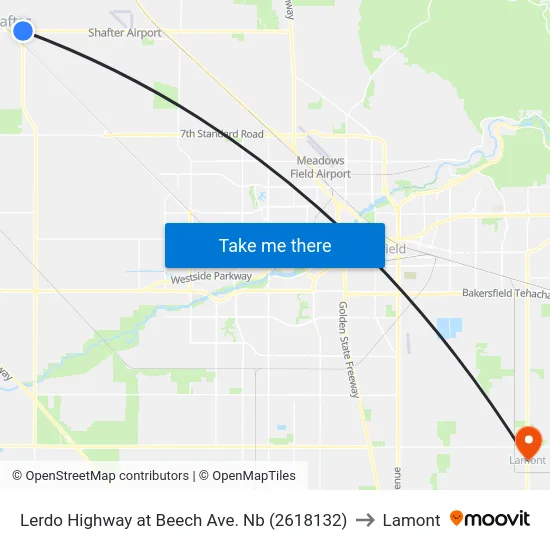 Lerdo Highway at Beech Avenue (Nb) (2618132) to Lamont map