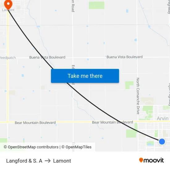 Langford & S. A to Lamont map