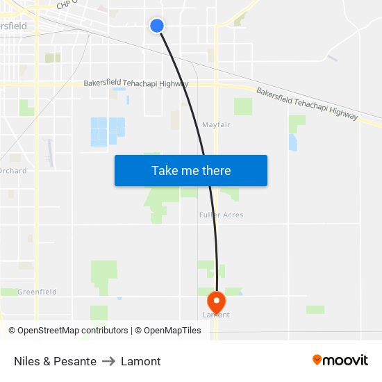 Niles & Pesante to Lamont map