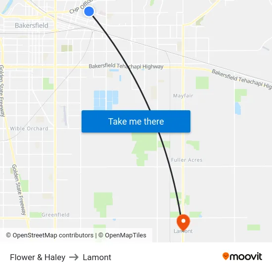 Flower & Haley to Lamont map