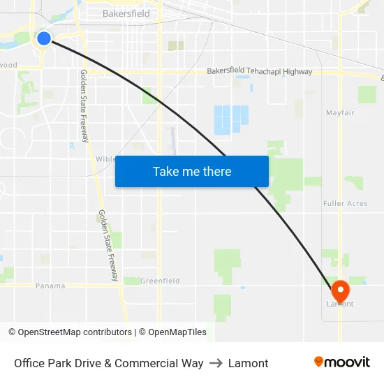 Office Park Drive & Commercial Way to Lamont map