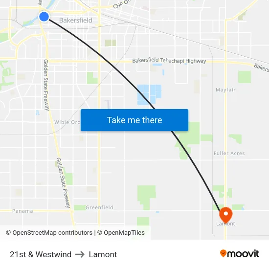 21st & Westwind to Lamont map