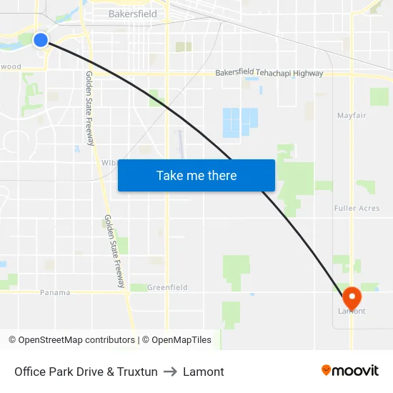 Office Park Drive & Truxtun to Lamont map