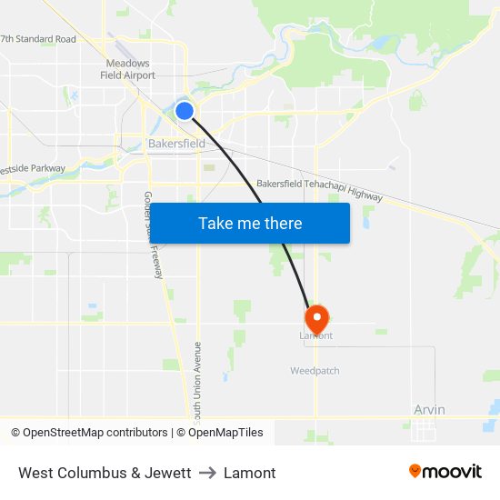 West Columbus & Jewett to Lamont map
