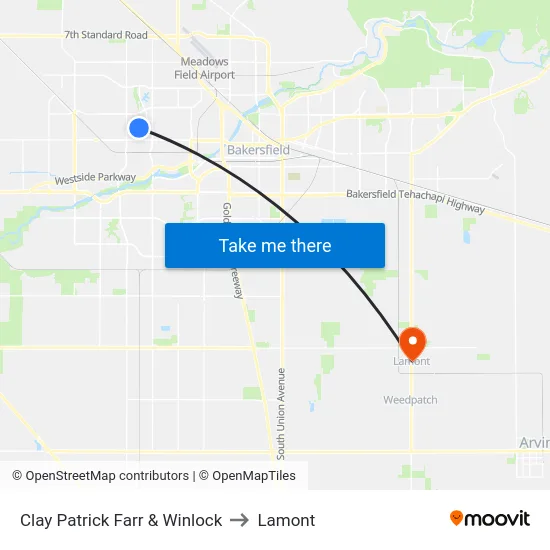 Clay Patrick Farr & Winlock to Lamont map
