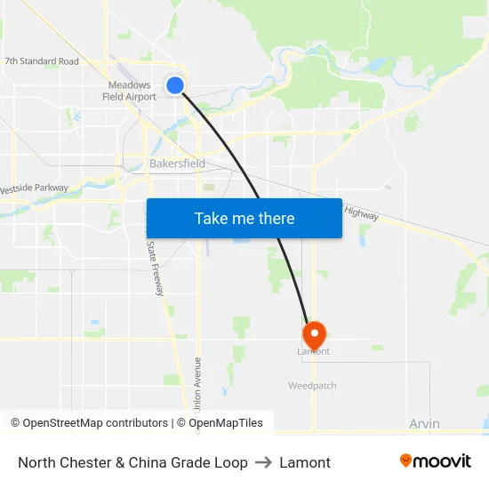 North Chester & China Grade Loop to Lamont map