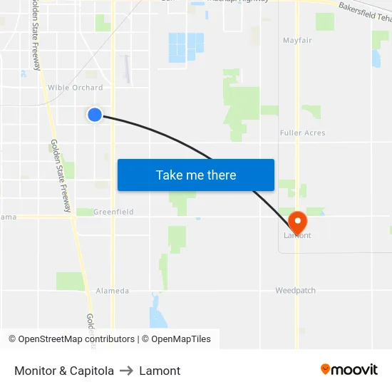 Monitor & Capitola to Lamont map