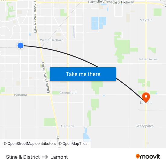 Stine & District to Lamont map